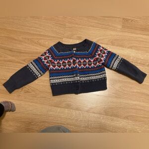 Tea Collection Fair Isle Cardigan - size 2-3/XS